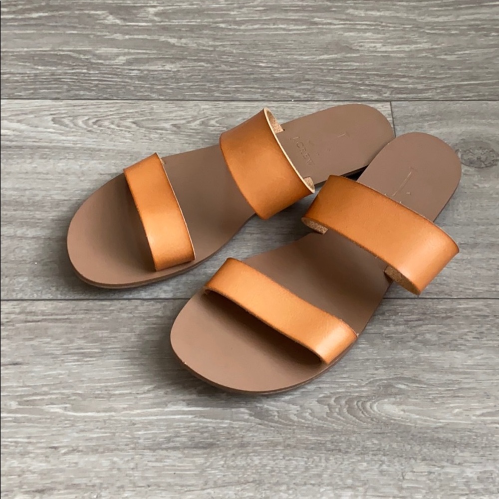 J. Crew Leather Slide Sandals